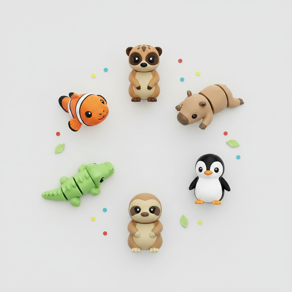 Teeny Friends Collection - Grey Background