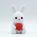 Knitted Bunny with Heart