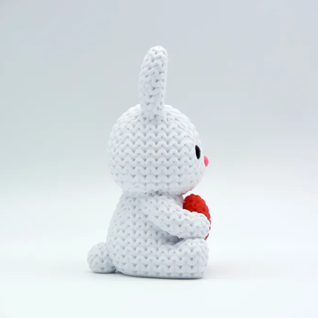 Knitted Bunny with Heart