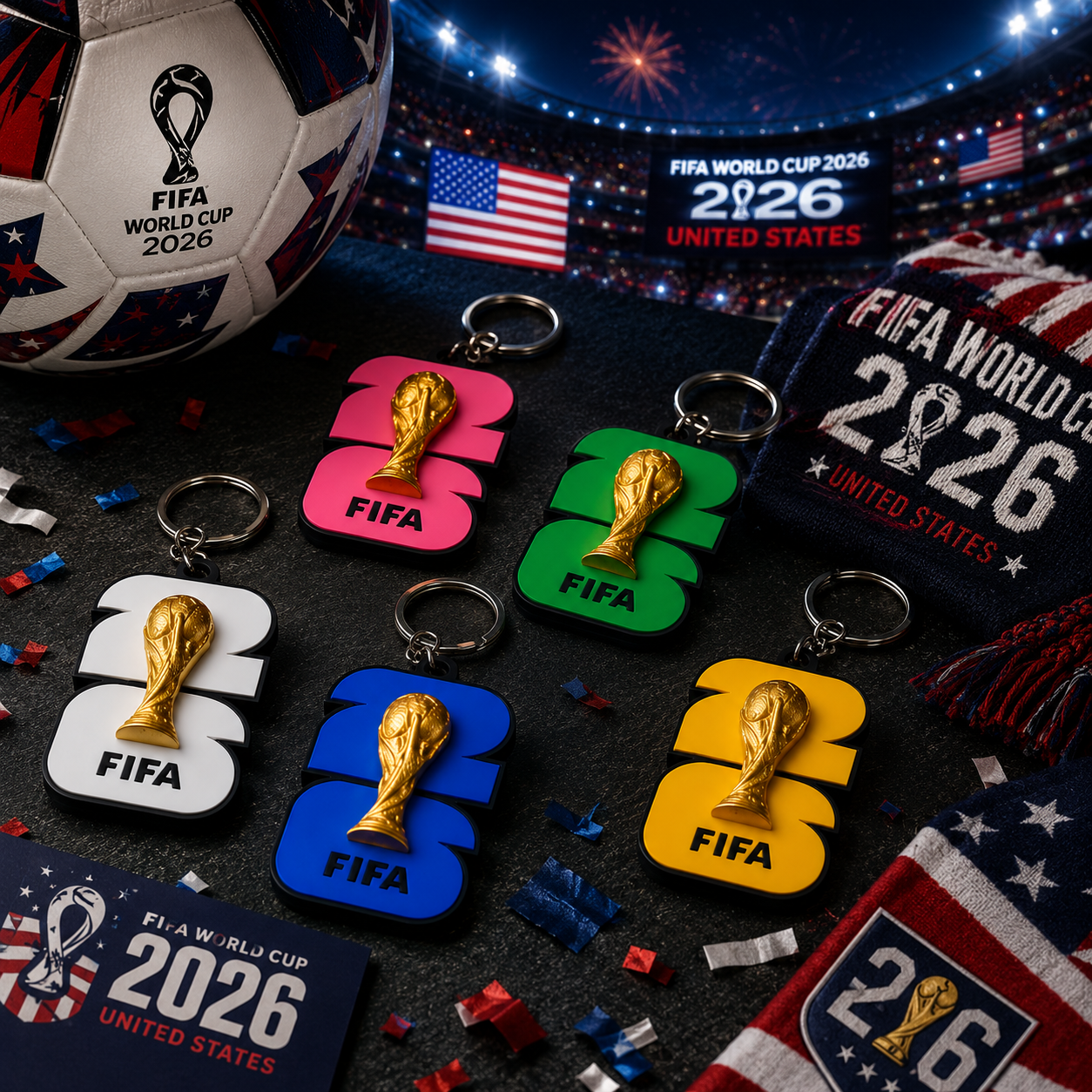 2026 World Cup Keyring USA
