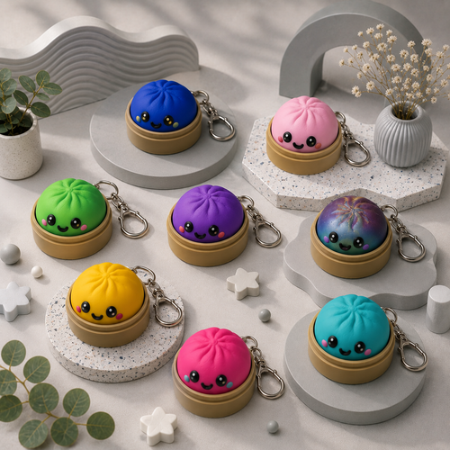 Baby Dumpling Clicker Keyring