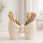 Bow Brush Holder – Double Pot Vanity Organiser