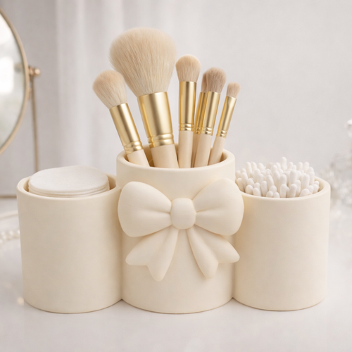 Bow Vanity Organiser – 3-Pot Desk Tidy
