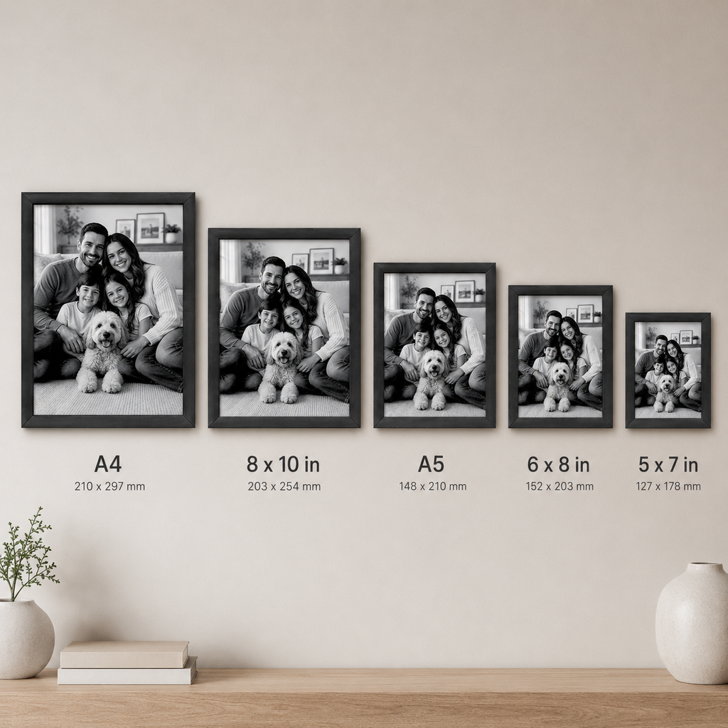 Personalised Black & White Photo Print