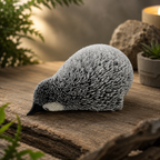 Fluffy Penguin figure lifestyle shot on wood