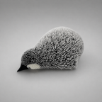 Fluffy Penguin figure on white background