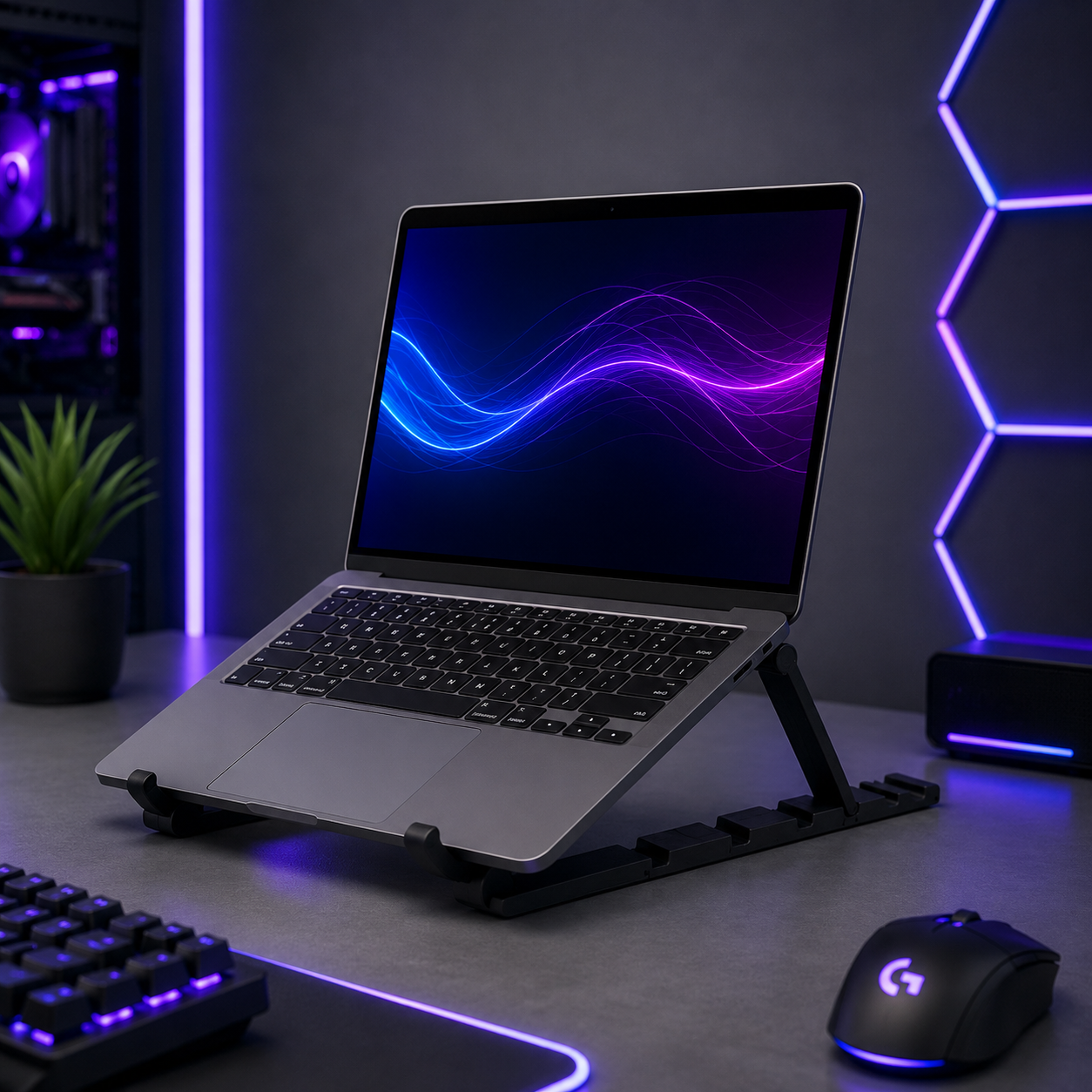 Fold Away Adjustable Laptop Stand