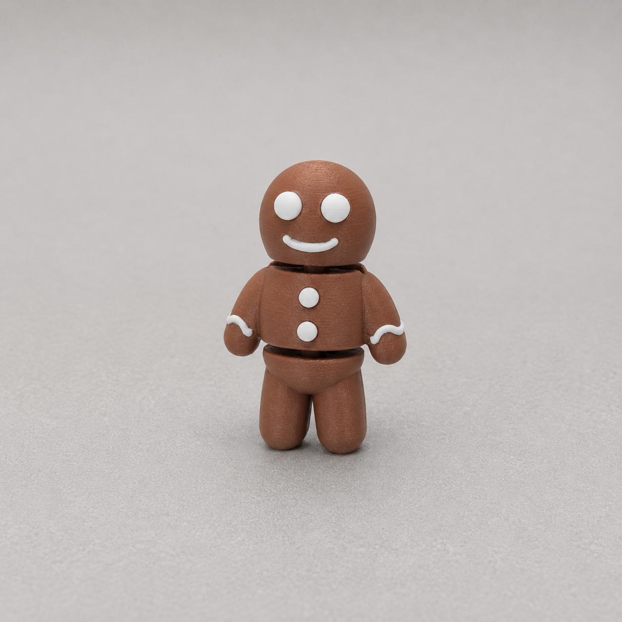 Teeny Gingerbread Man 3D printed figure