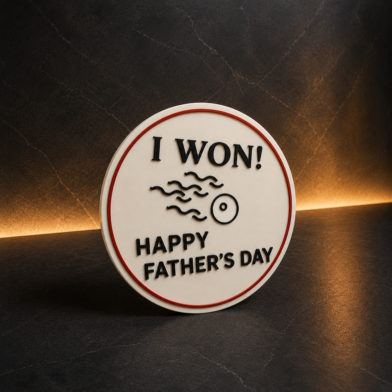 I Won Fathers Day Coaster