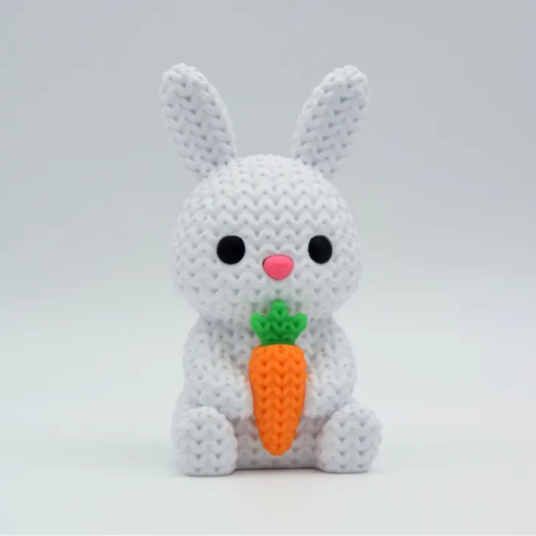 Knitted Bunny with Carrot