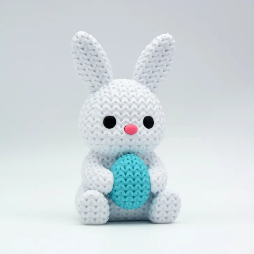 Knitted Bunny with Easter Egg