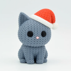 Knitted Christmas Cat