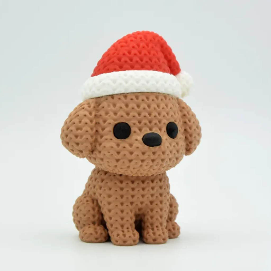 Knitted Christmas Dog