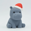 Knitted Christmas Hippo