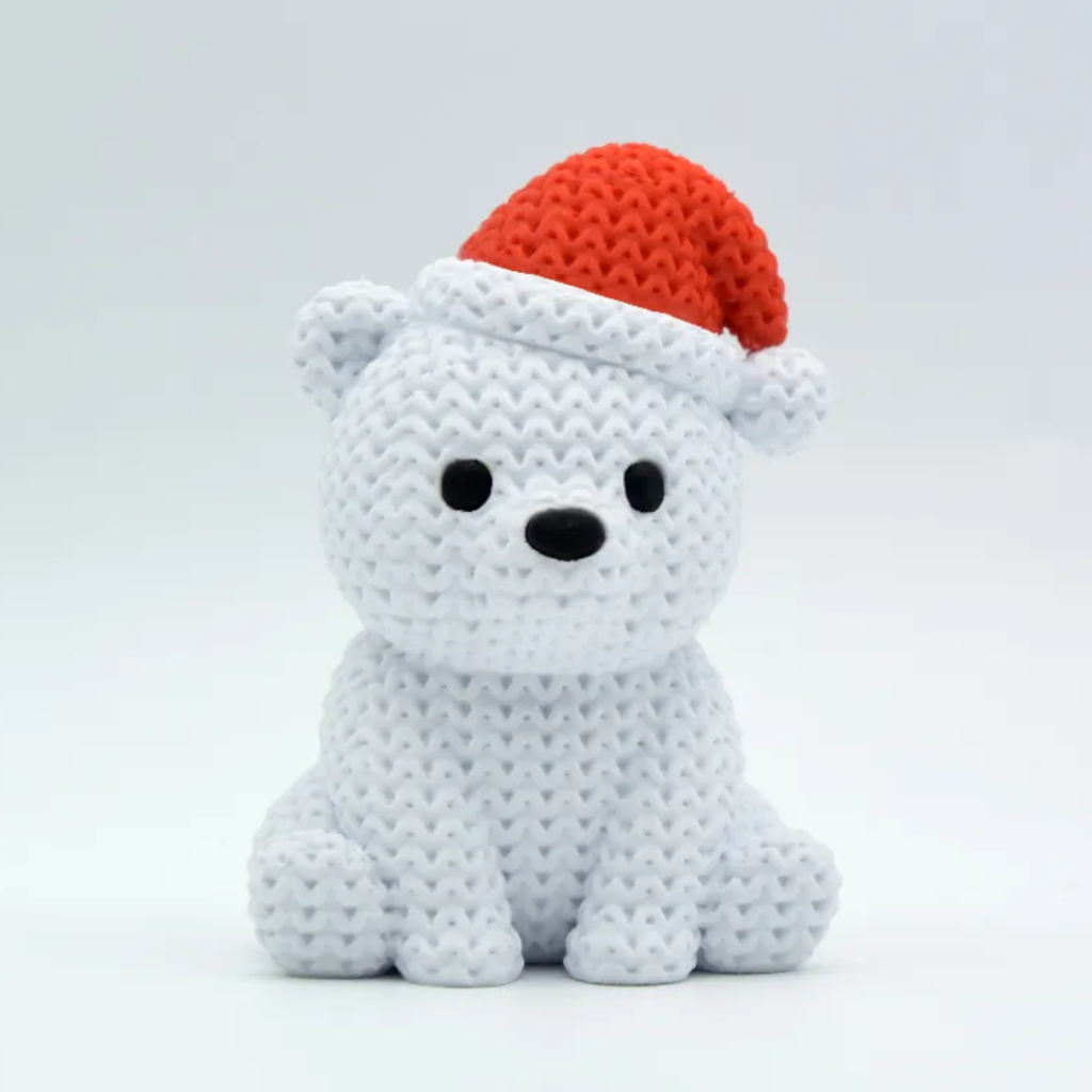 Knitted Christmas Polar Bear