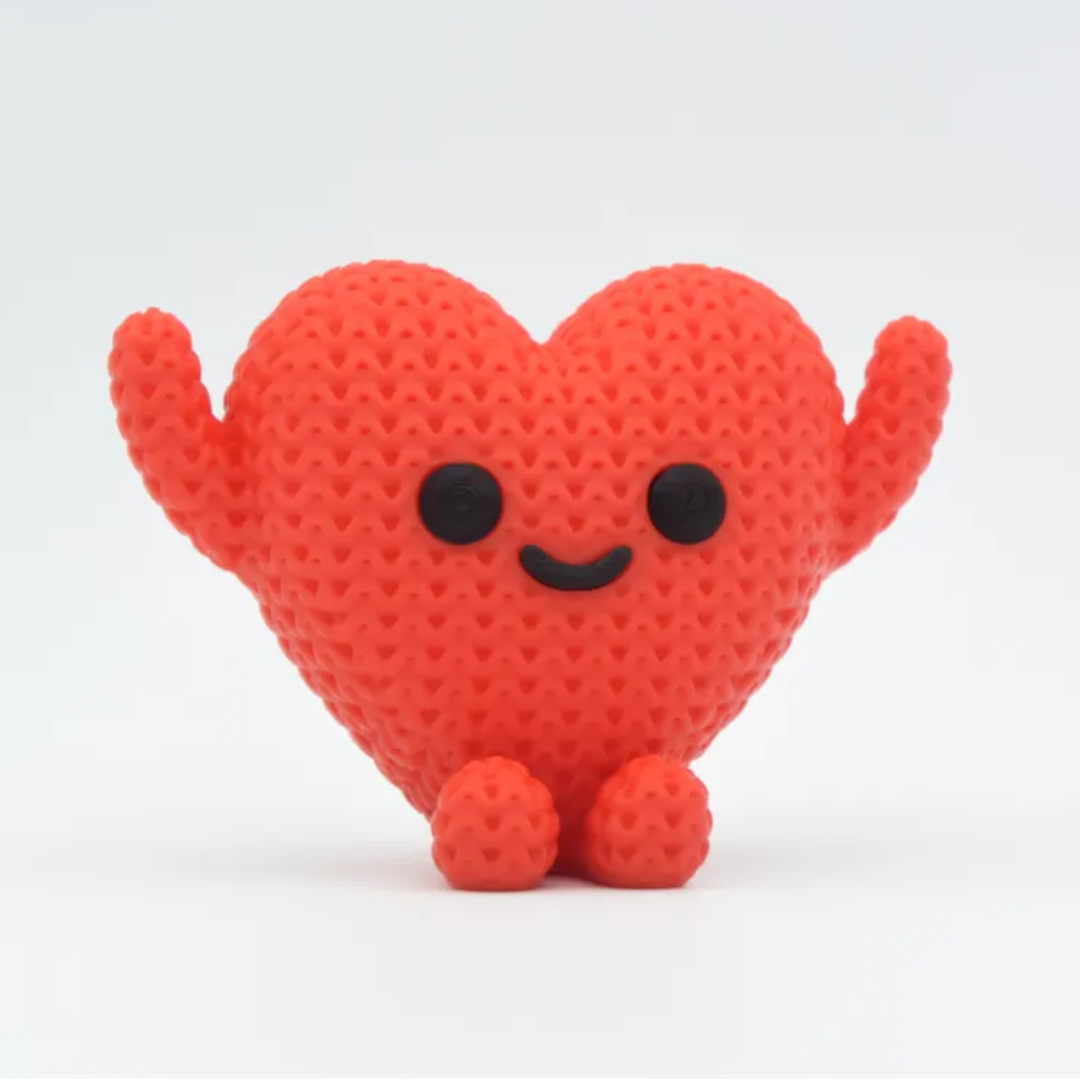 Knitted Heart Character