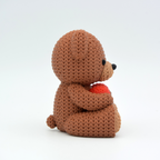 Knitted Teddy Bear with Heart