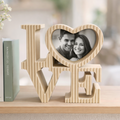 LOVE Heart Photo Frame – Ribbed Decorative Frame