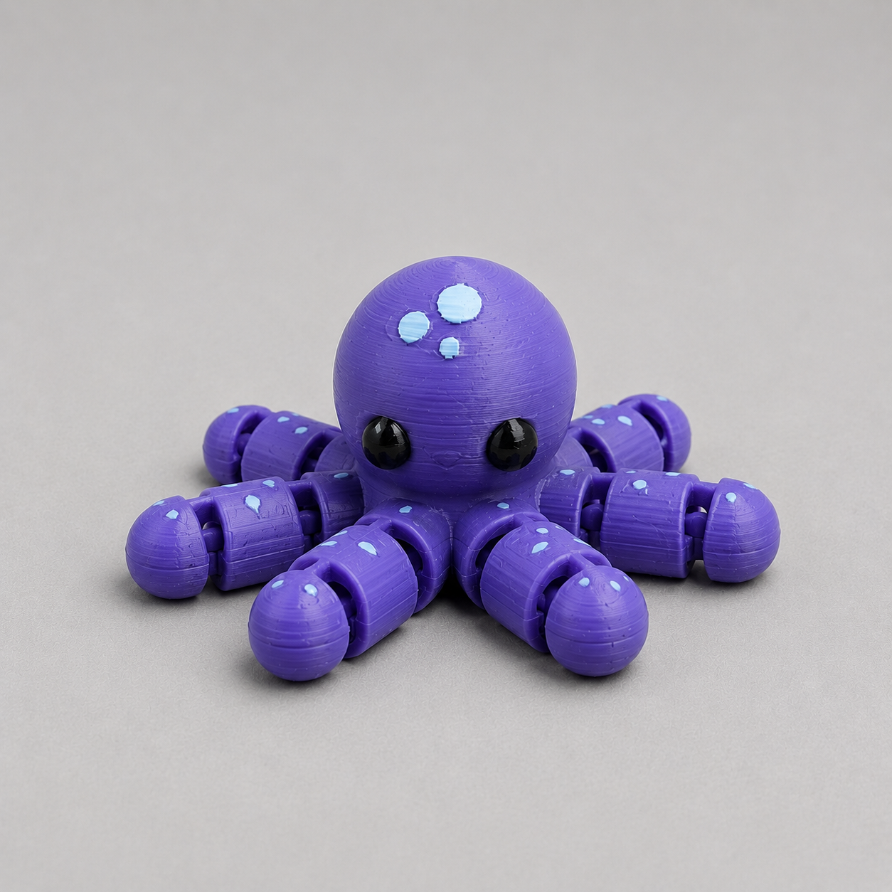 Teeny Octopus 3D printed figure with articulated legs