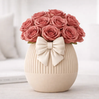 Ribbed Bow Vase