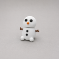 Teeny Snowman 3D printed figure