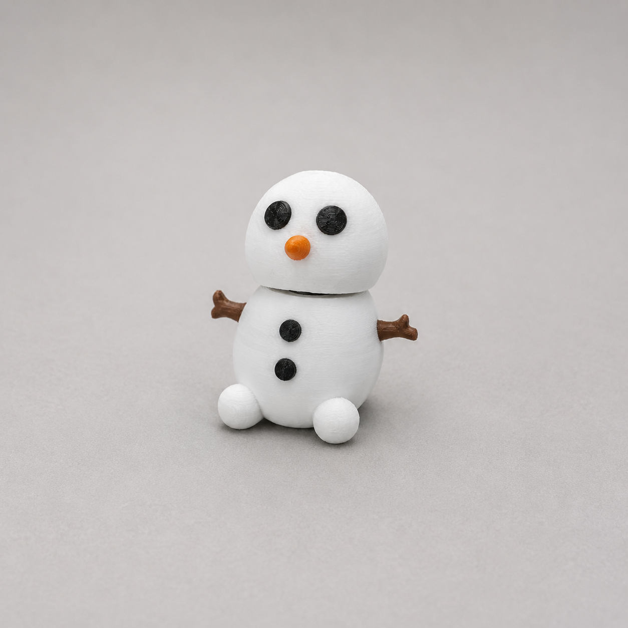 Teeny Snowman 3D printed figure