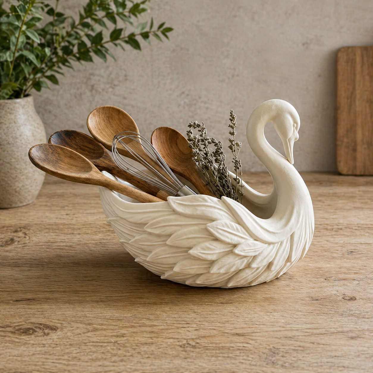Swan Utensil & Storage Holder