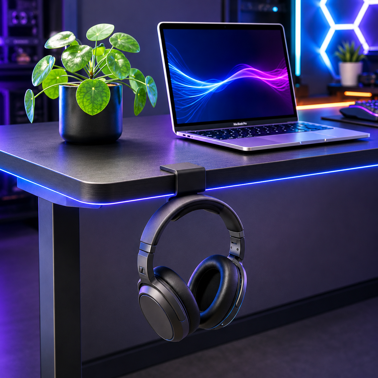 Under Desk/Shelf Headphone holder