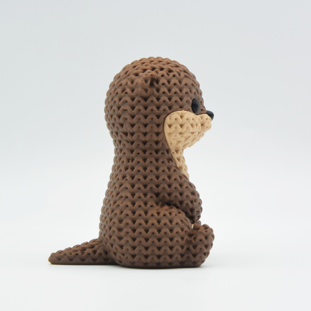 Knitted Otter with Heart